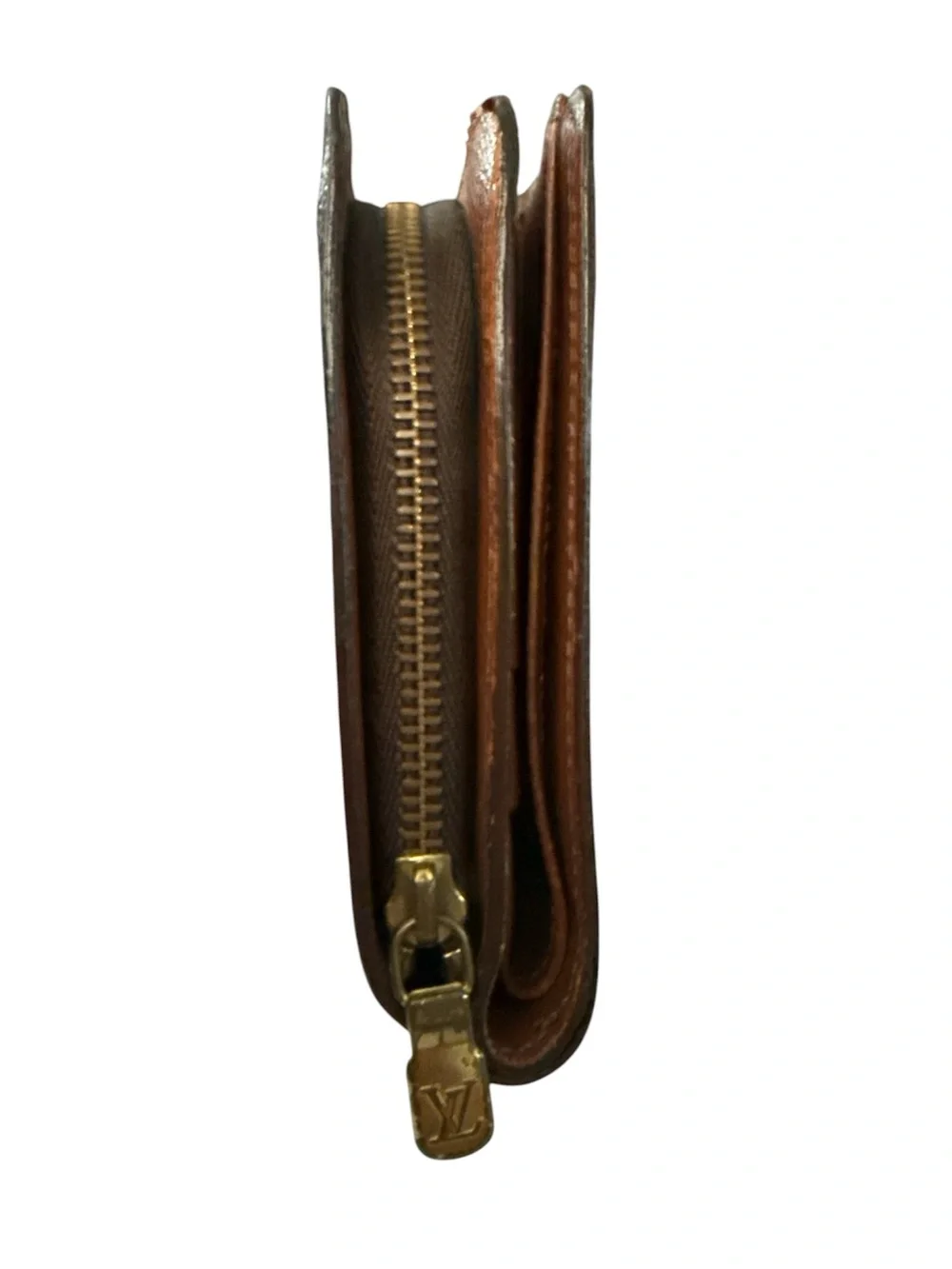 Louis Vuitton Monogram Porte-Papier zip wallet in Brown and Gold-Tone